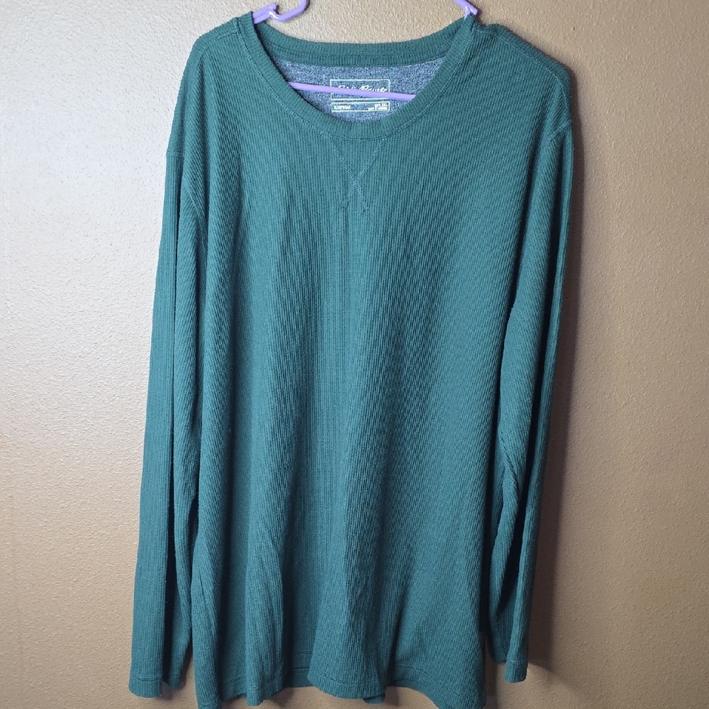 Eddie Bauer Men's Teal V-Neck Sweater